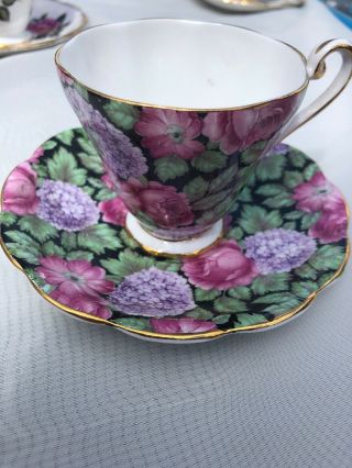Vintage Crownford Chintz Tea Cup And Saucer - Fine Bone China - England