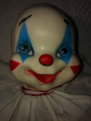 Vintage Rushton Rubber Face Clown Stuffed 19” 3