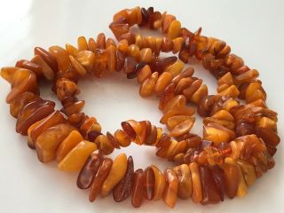 Natural Vintage Amber Beads Antique Baltic Old Necklace 81 Gr