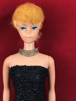 Vintage Ponytail Barbie Blonde 1962 3 Blue Eyes Solo In The Spotlight Outfit