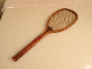Bridgeport Gun Implement Co Flat Top Antique Tennis Racquet - 1890 