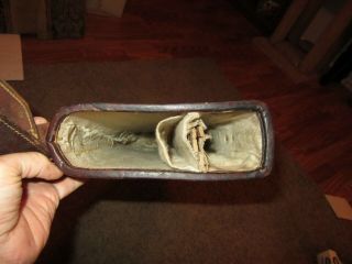 Vintage Antique Leg of Mutton Brown Leather Shotgun Gun Case,  OLD 7