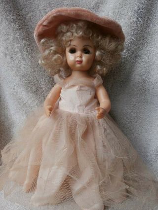 Vintage Tiny Terri Lee Walker Doll Jointed Vinyl 10 " Tagged Dress