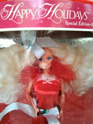 Vintage Mattel Happy Holidays Holiday Barbie 1988 Special Edition 1703 NRFB 2