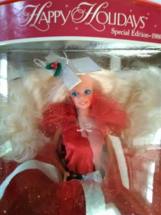 Vintage Mattel Happy Holidays Holiday Barbie 1988 Special Edition 1703 NRFB 4