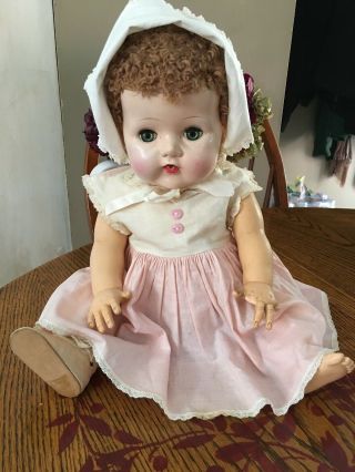 Vintage 18 " American Character Tiny Tears Hp & Rubber Outfit