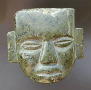 Pre Columbian - Teotihuacan Mask - Green Stone - Ex Major House - Nr