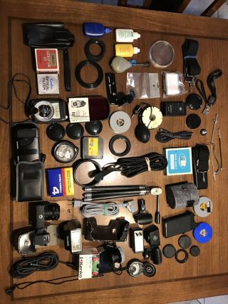 Vintage Antique Camera Accessories.  1930s German.  Olympus Wetzlar Gossen,  Look