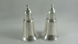 Duchin Creation Sterling Silver Weighted 3 - 1/4 " Glass Lined Salt & Pepper Set
