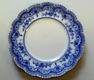 Antique Johnson Bros.  " Dorothy " Pattern Flow Blue Plate 10 "