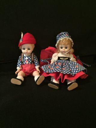Vintage Madame Alexander Doll 8 " Matching Boy And Girl