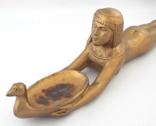 1920s - RONSON - ART DECO EGYPTIAN REVIVAL NUDE LADY FIGURAL INCENSE BURNER 7