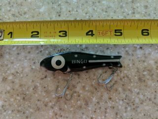 Vintage Doug English Texas Bingo Fishing Lure Black Plug Bass Jig Minnow Bait