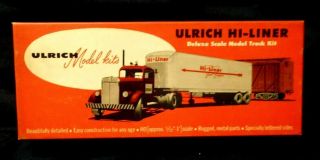 Vintage Ulrich Mack Fruehauf Tractor Trailer Associated Transport Model Kit