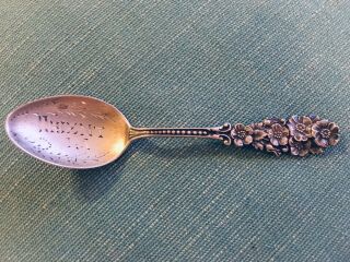 Antique Sterling C.  B.  & H.  Flowers 3.  5 " Spoon Engraved Orient Li