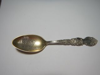 Old Sterling Silver Souvenir Spoon Court House Tipton In Indiana