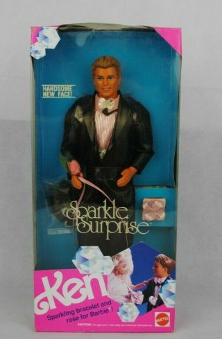 Vintage 1991 Mattel Barbie Sparkle Surprise Ken Doll No.  3149