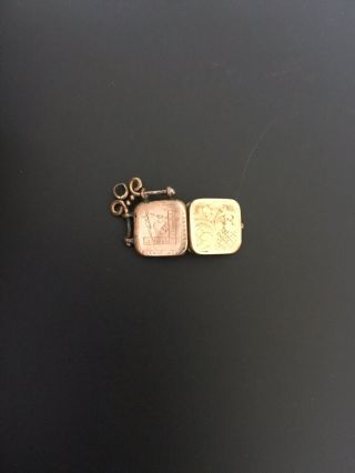 Antique Gold Masonic Locket Pocket Watch Fob 4