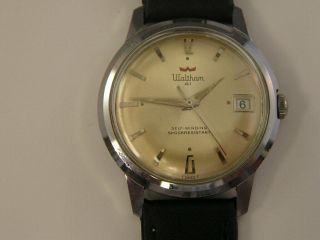 Vintage Waltham 41 Watch W/ Date 41 Jewels Automatic 1960 