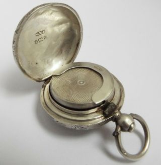 LOVELY DECORATIVE ENGRAVED ENGLISH ANTIQUE 1904 STERLING SILVER SOVEREIGN CASE 4