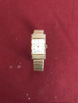 Vintage Antique Mens Bulova L1 10k Gf Art Deco 21 Jewel Wrist Watch 4458824