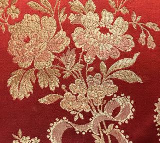 19th Century Silk Brocade,  Rose,  Spitalfields,  Lyon 490