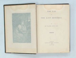 Antique THE LAY OF THE LAST MINSTREL By Sir Walter Scott Hardcover 1887 - B35 2