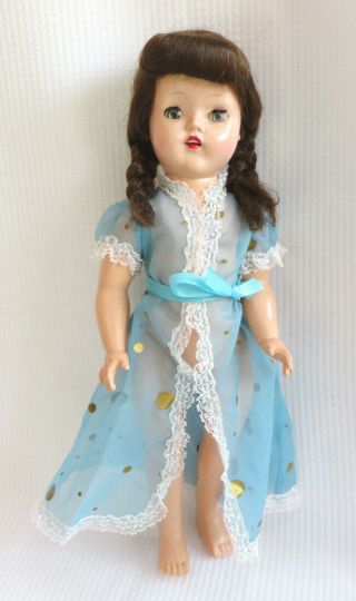 1950s Hard Plastic Doll Vintage Saucy Walker Raving Beauty Clone Made In Usa