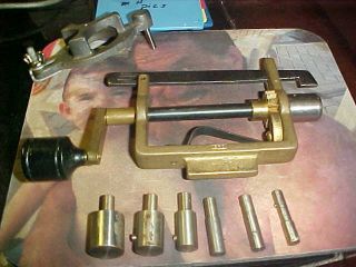Antique Clock Spring Winder And Another One For With 6 Attachments