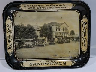 Antique Kuntz’s Cafe Dayton Ohio Restaurant Ware Car Hop Drive In Tray
