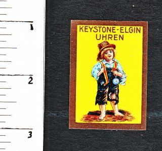 Keystone,  Elgin,  Uhren Pocket Watches Advertising Label C.  1920s.  54