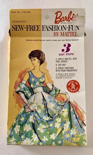 Vintage Barbie Doll Sew Fashion Fun By Mattel 1965 Stardust - Not Complete