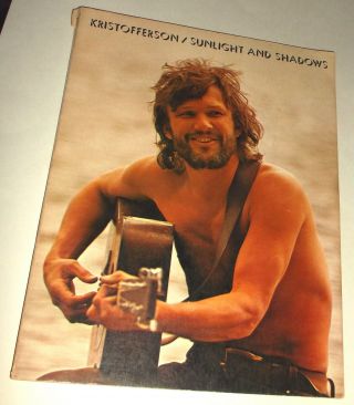 Kristofferson Sunlight And Shadows Songbook 26 Songs Sheet Music Vintage