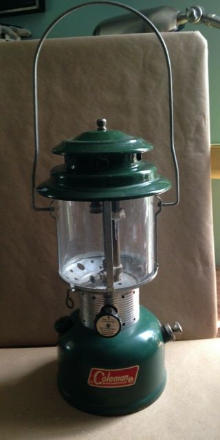 Vintage Green Coleman Lantern Double Mantle Model 220f 6 - 66