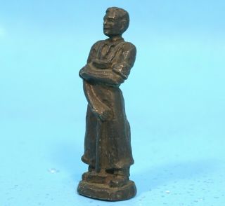 3 " Antique German Bronze Sculpture Statue Figure Man Blacksmith C1900