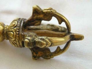 Small antique South - or SE - Asian bronze vajra over 100 years old 3990B 3