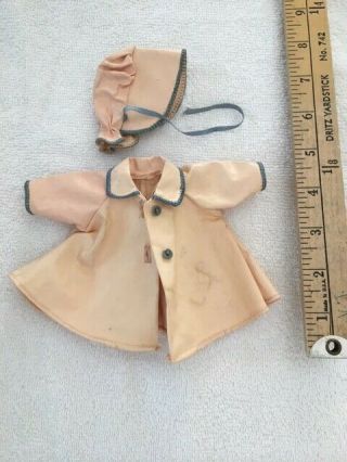 Vintage 1950s Pink Raincoat And Hat For Madame Alexander - Kins Or Ginny Doll