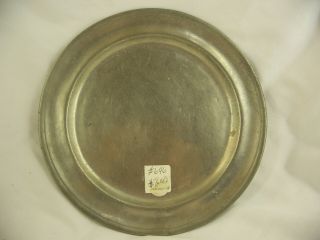 18th C Antique American Pewter Plate By David Melville C1790