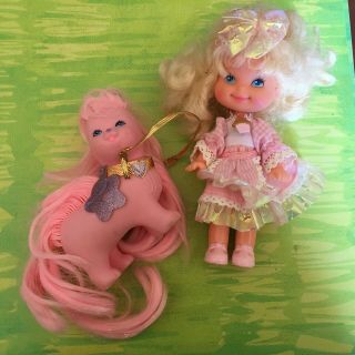 Vintage Cherry Merry Muffin Doll & A Pink Kitty Cat