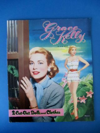Vintage 1955 Grace Kelly Paper Dolls Book Whitman 2049 Uncut