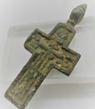 Lovely Post Medieval Christian Crucifix Cross Pendant Wearable Artefact