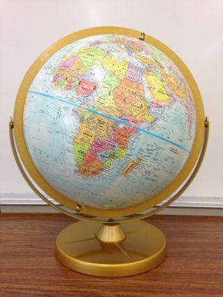 Modern Replogle 12 " Diameter World Nation Series Desk Globe On Metal Stand