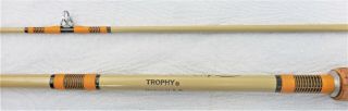 Vintage TRUE TEMPER 3543 TROPHY Spinning Rod 6 ft,  2 pc.  COND.  made in USA 4