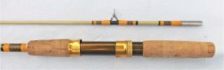 Vintage TRUE TEMPER 3543 TROPHY Spinning Rod 6 ft,  2 pc.  COND.  made in USA 5
