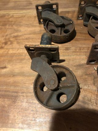 Antique Set of (4) Cast Iron 2 - 3/4 