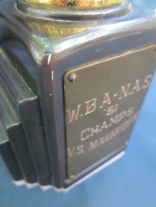 VINTAGE 1951 BOWLING TROPHY W.  B.  A.  - N.  A.  S.  ' 51 CHAMPS VS.  MAGNUSON 5