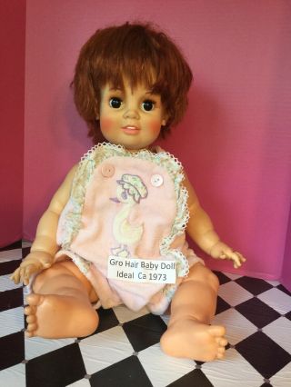 Vintage Ideal Baby Grohair Doll 1972/73 24 " - Box B