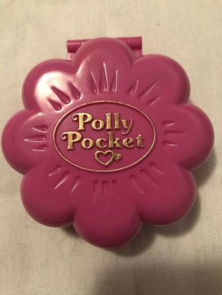 Vintage Bluebird Polly Pocket Compact Pink Flower Mr Fry 