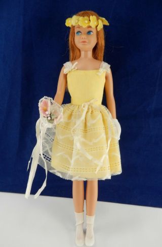 Vintage Barbie 1964 Titian Skipper Doll 0950 W/ Flower Girl Outfit