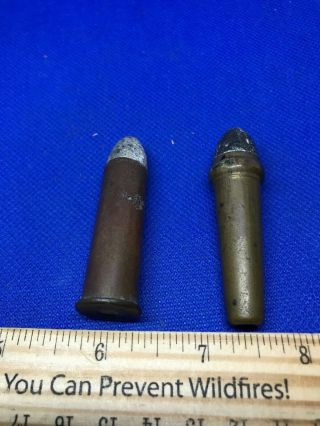 Old Rare Antique Civil War Relic Bullets Burnside And Remington Umc 50 - 70 4
